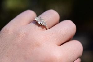 Unique One of a Kind Raw Diamond Engagement Ring Size 8 Rough Natural Di…